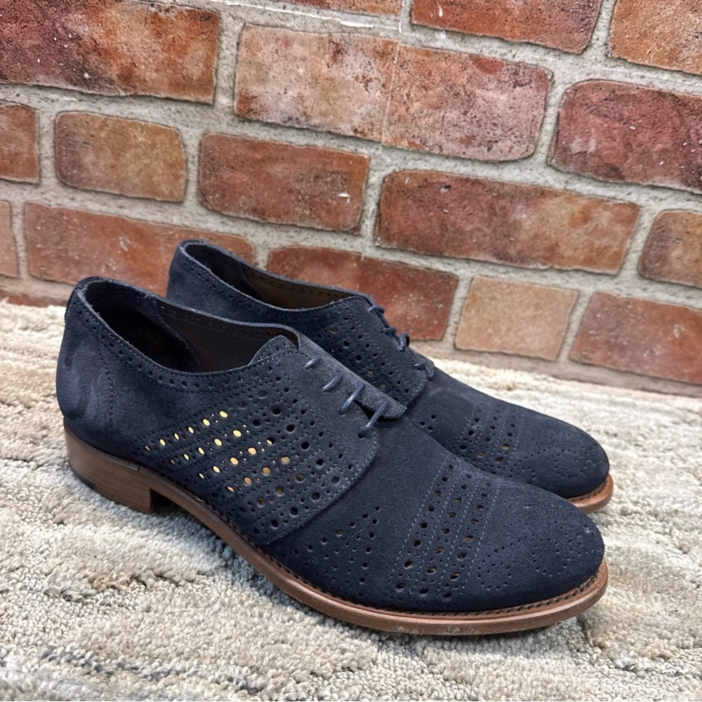 Office of Angela Scott Mr. Arthur | Perforated Detail  | Navy Suede | Size 37